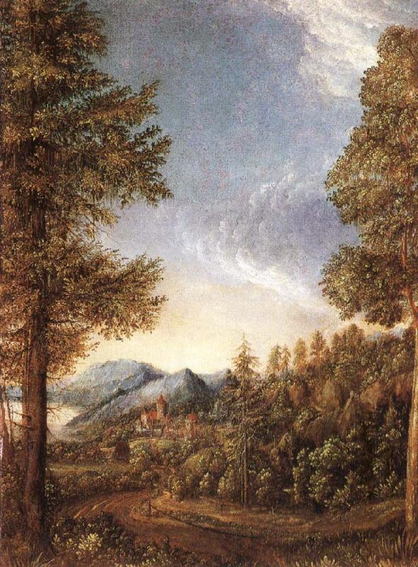 Albrecht Altdorfer Danube-landscape Sweden oil painting art